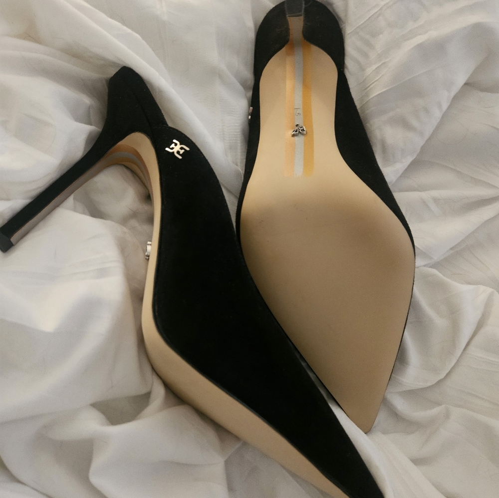 Sam Edelman Addilyn Stiletto Mules 9M Black Suede